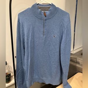 Vineyard Vines Quarter Zip (M) Sky Blue